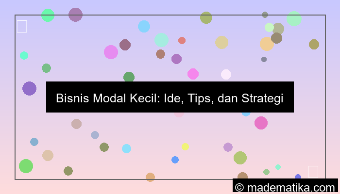 visual bisnis modal kecil