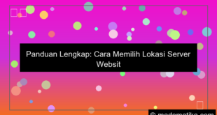 ilustrasi cara memilih lokasi server website