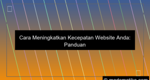 cara meningkatkan kecepatan website