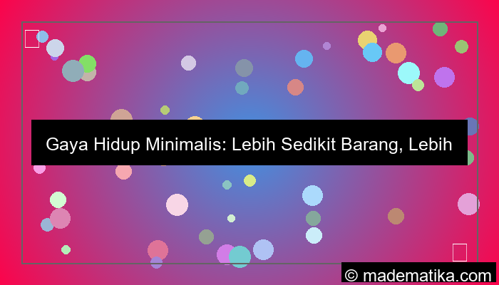 gaya hidup minimalis