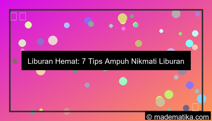 gambar tips liburan hemat