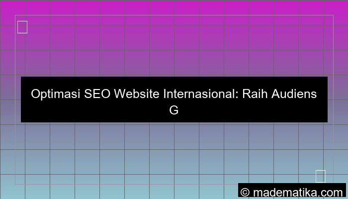 optimasi SEO untuk website internasional